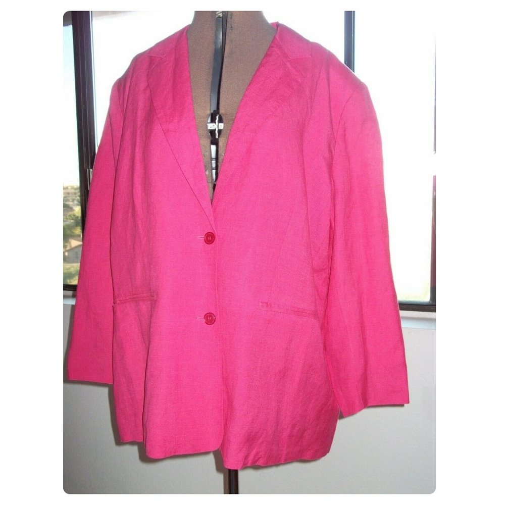 Jessica London Plus Size 22 2X Blazer Pink Coat - Picture 5 of 9